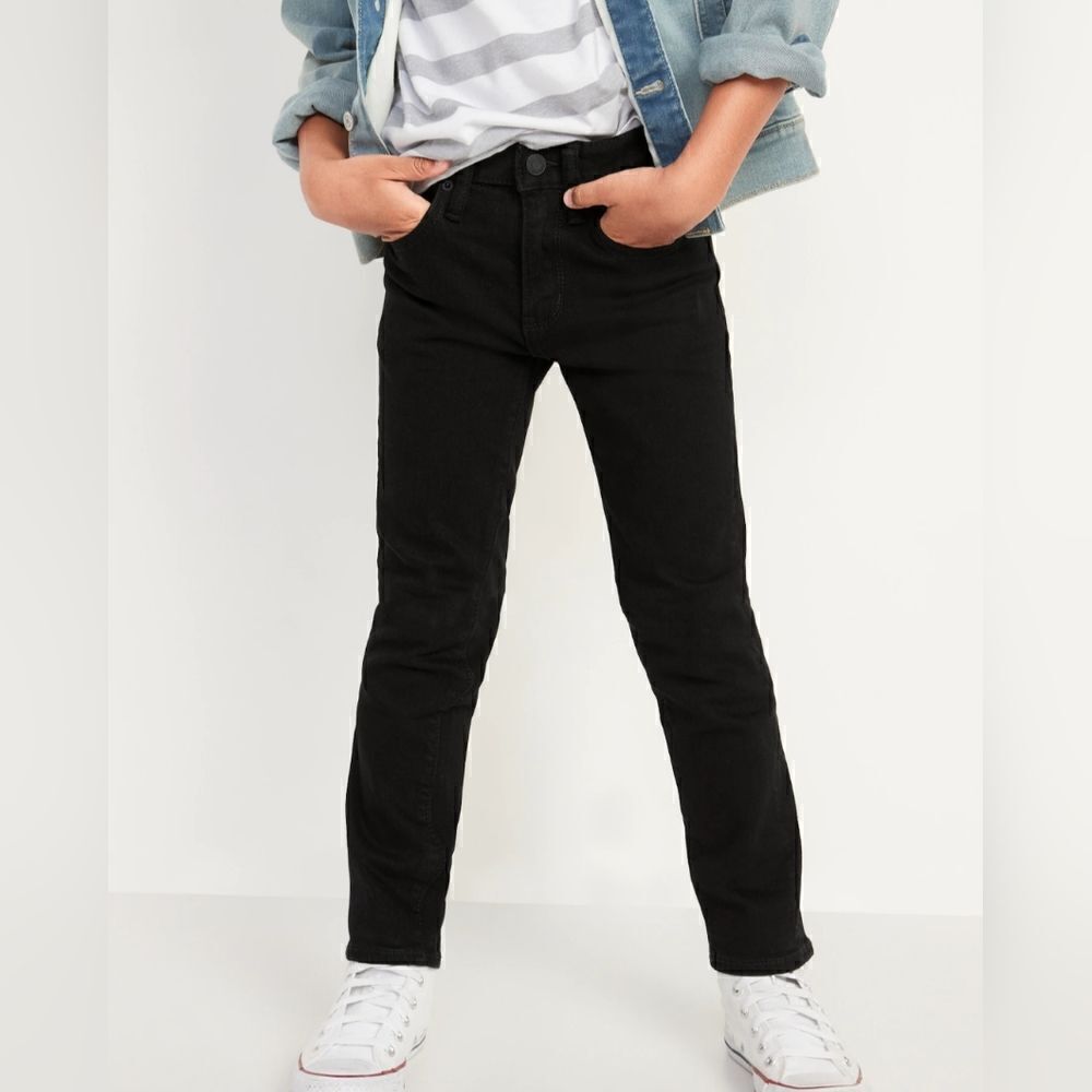 Old Navy New With Tag Built-In Flex Black Skinny Boy Jeans With Adjustable Waist